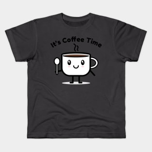 it's coffee time - Kawaii Coffee Kids T-Shirt